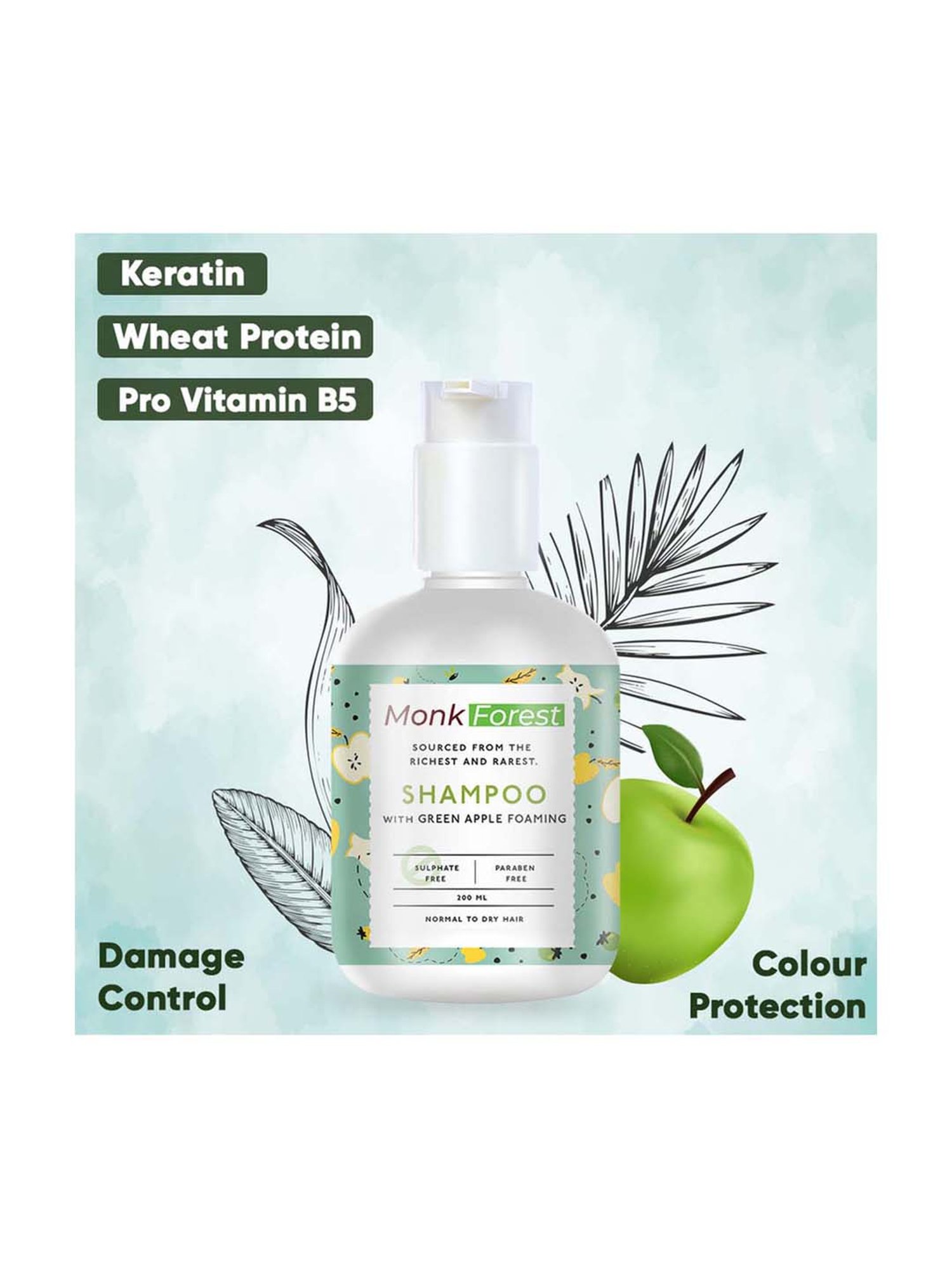 Monk Forest Hair Shampoo with Apple Foaming - 200 ml