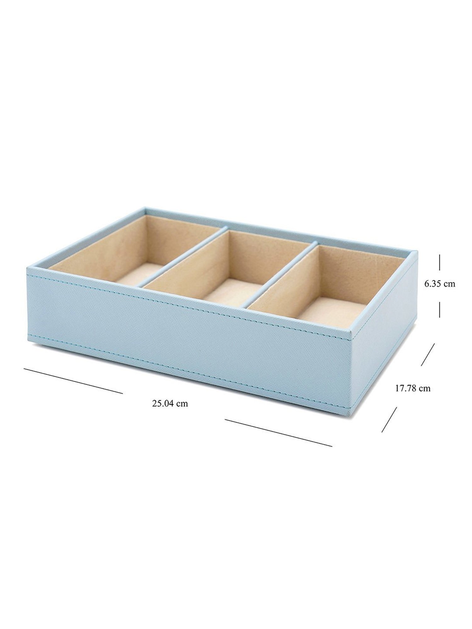 Pure Home and Living Blue Leather Solid Organisers