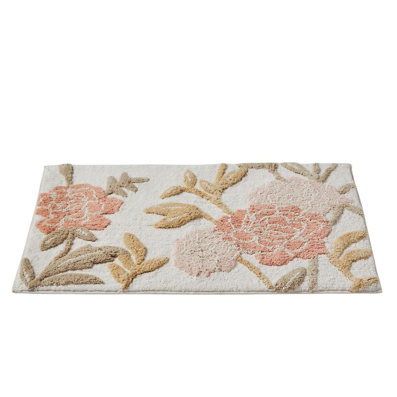 20" x 30" Misty Floral Bath Rug Pink - Saturday Knight Ltd.