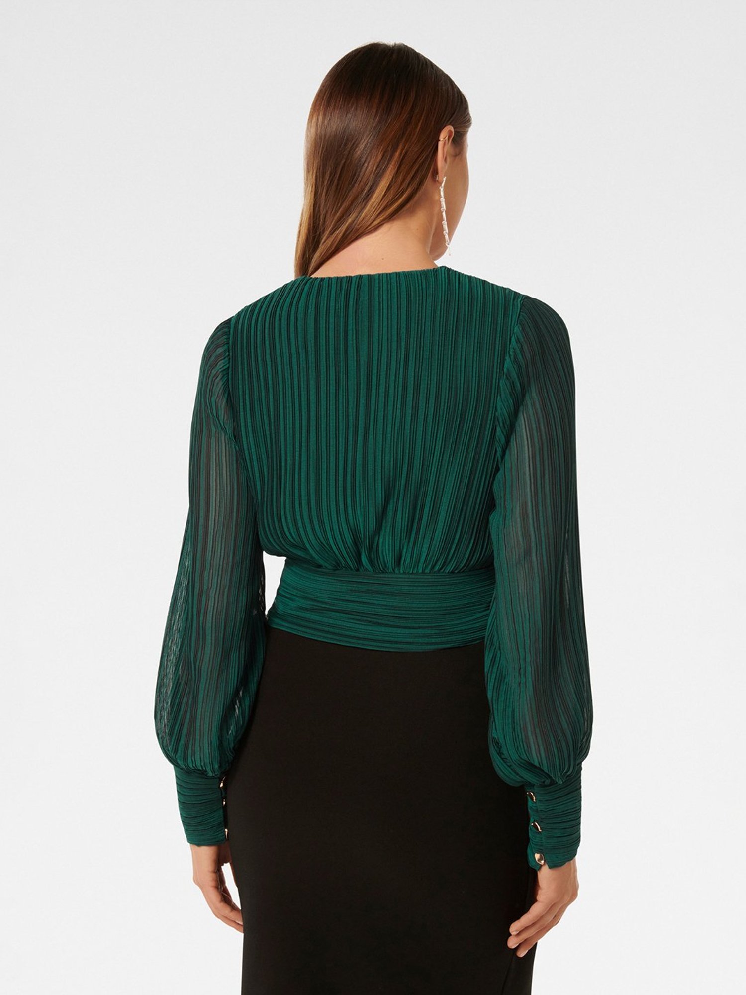 Forever New Kiana Wrap Plisse Top
