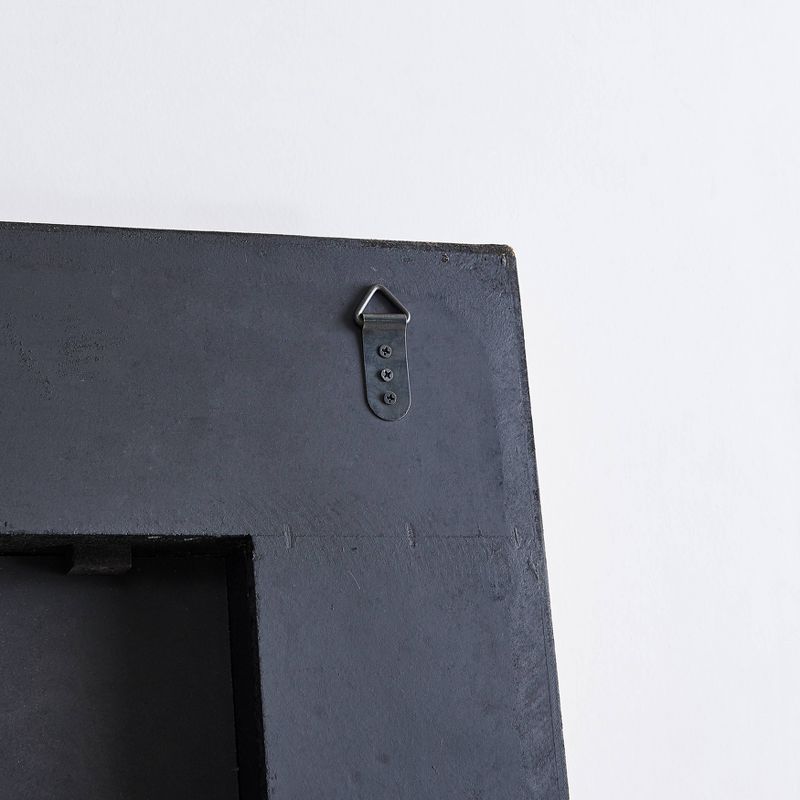 31.5" Square Wall Mirror Distressed Slatted Wood - Danya B.