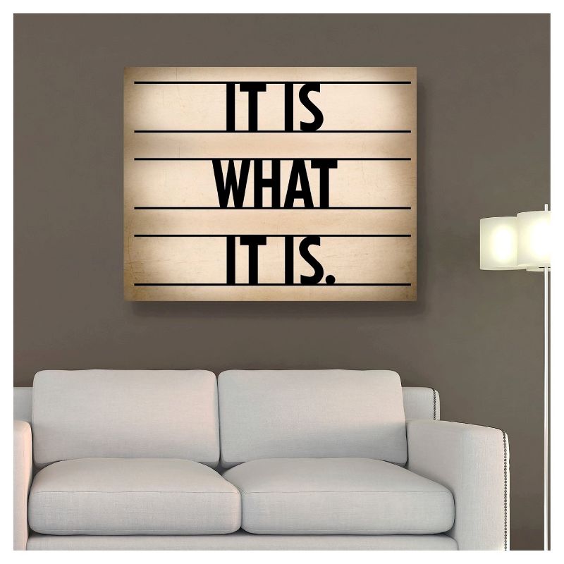 28" x 24" Words Of Wisdom Typography and Quotes Unframed Canvas Wall Art in Black - Unbranded