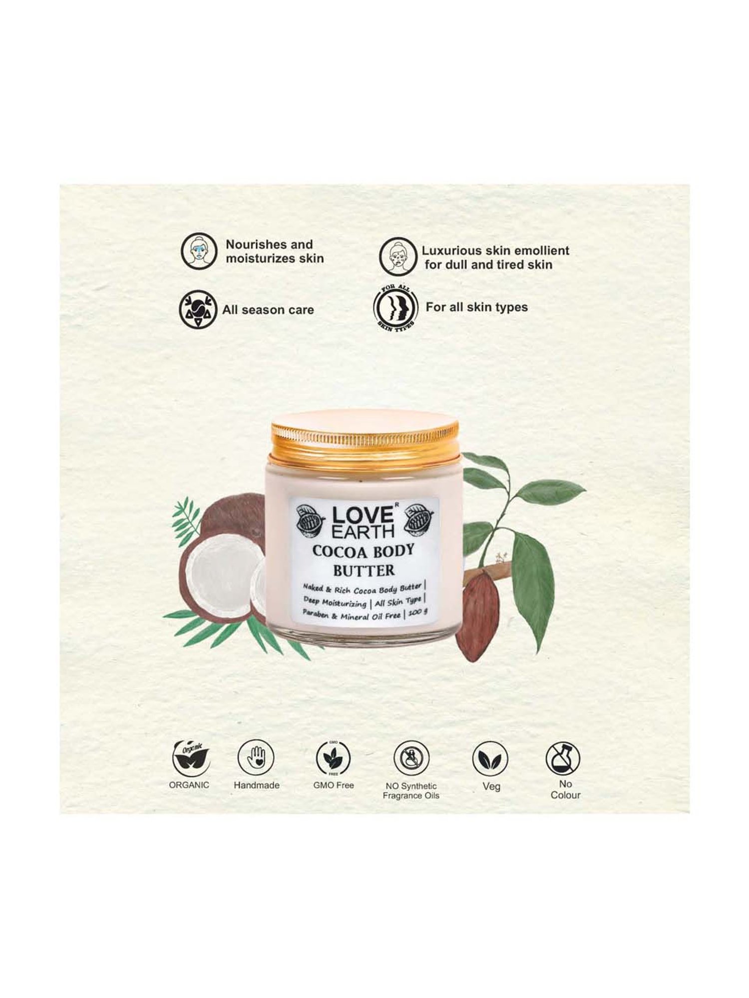 The Love Co. Cherry Blossom Body Butter - 200 gm