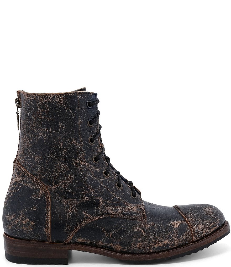 Bed Stu Men's Protege Distressed Leather Cap Toe Combat Boots