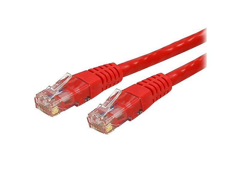 StarTech C6PATCH5RD 5ft Cat-6 Red Molded RJ45 UTP Gigabit Patch Cable 