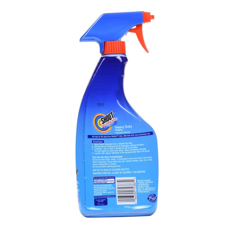 Shout Advanced Action Gel Laundry Stain Remover Spray - 22 fl oz