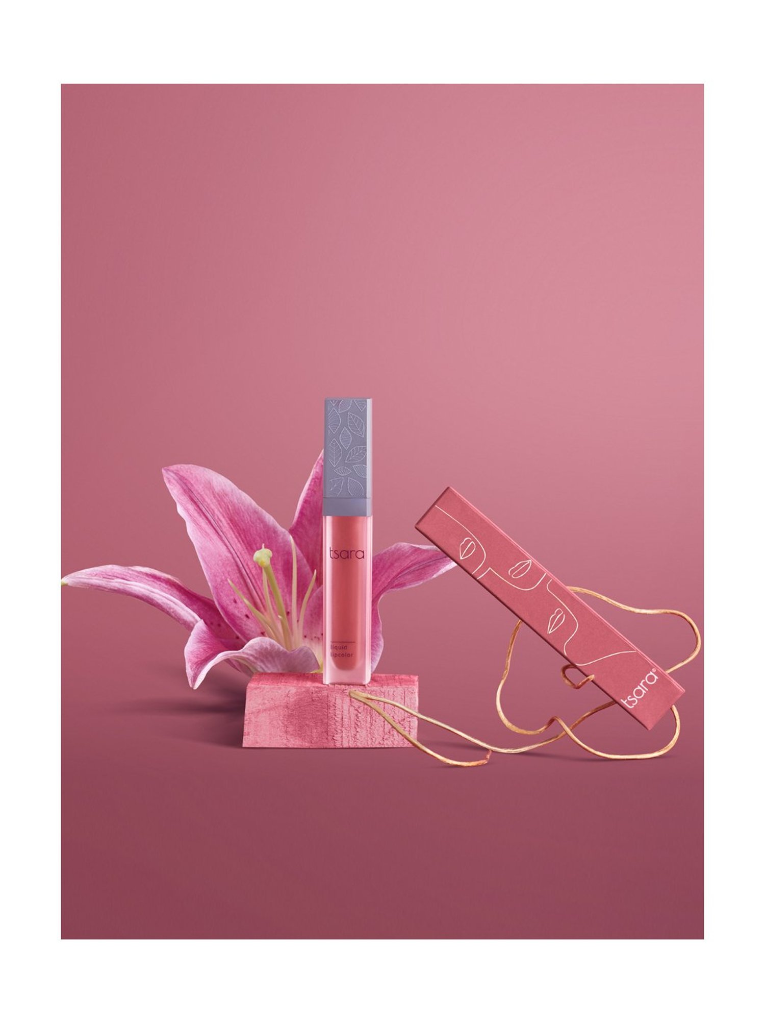 Tsara Cosmetics Organic Liquid Lipcolor On The Mauve - 7 gm