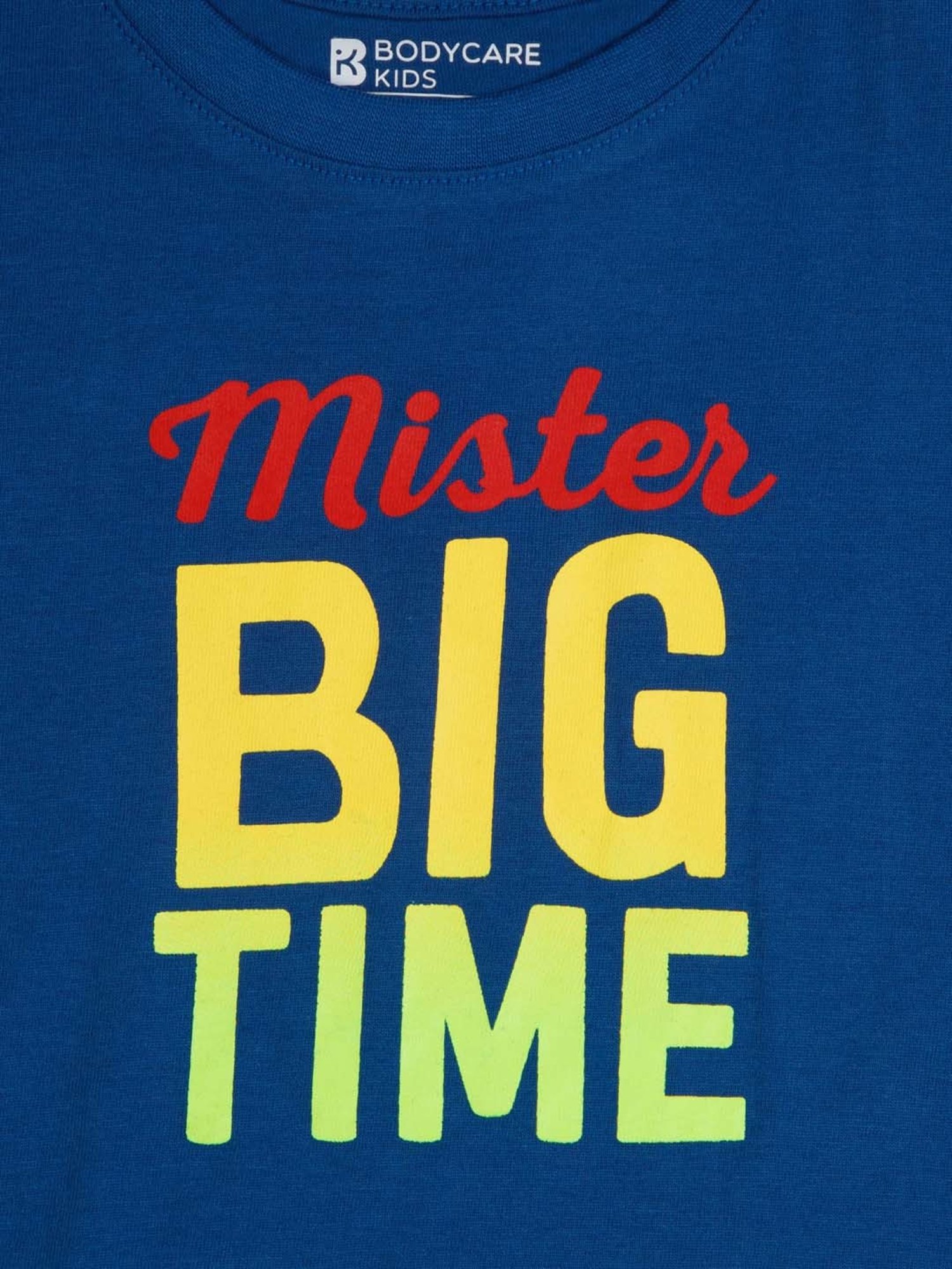 Bodycare Kids True Navy & Grey Cotton Printed T-Shirt Set