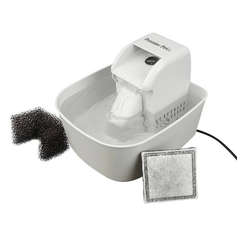 Premier Pet Automatic Pet Fountain for Dogs and Cats - 50oz