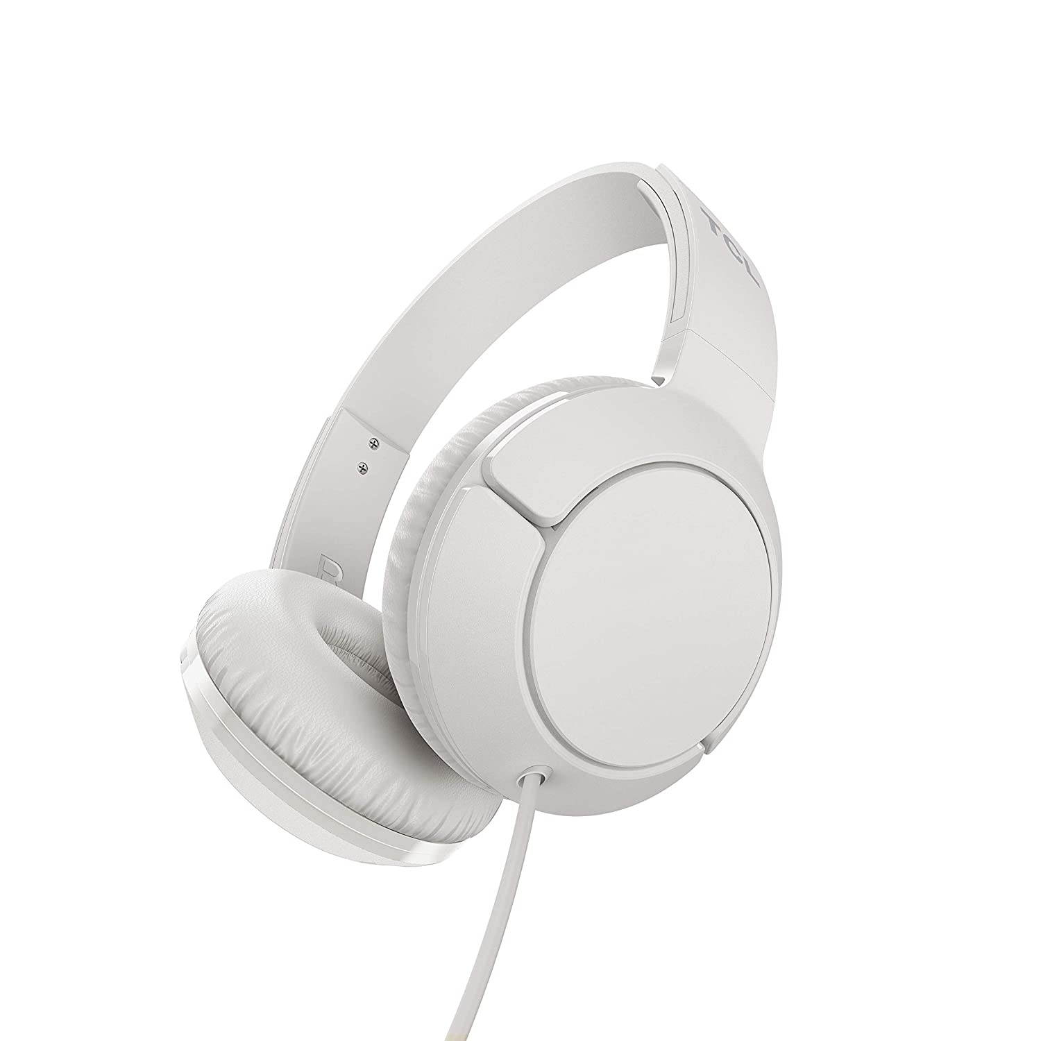TCL MTRO200 On-Ear Wired Headphones Super Light Weight Headphones with 32mm drivers for Huge Bass and Built-in Mic &ndash; Ash White