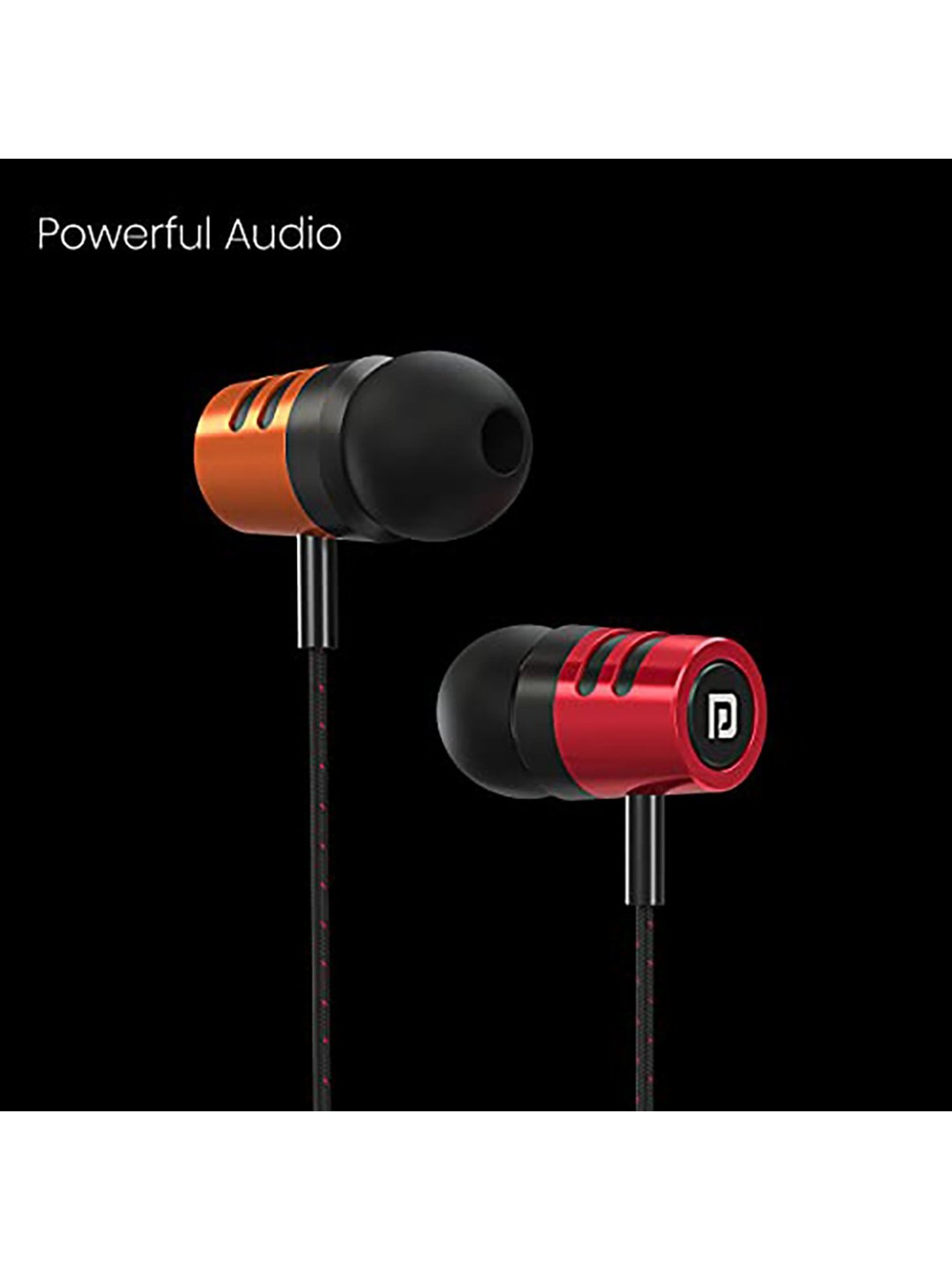 Portronics Ear 2 POR-1371 Wired Earphone with Mic (Black)