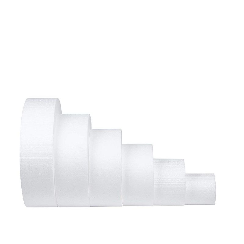 Round Foam Cake Dummies, 23.25 Inches Tall (6 Pieces)