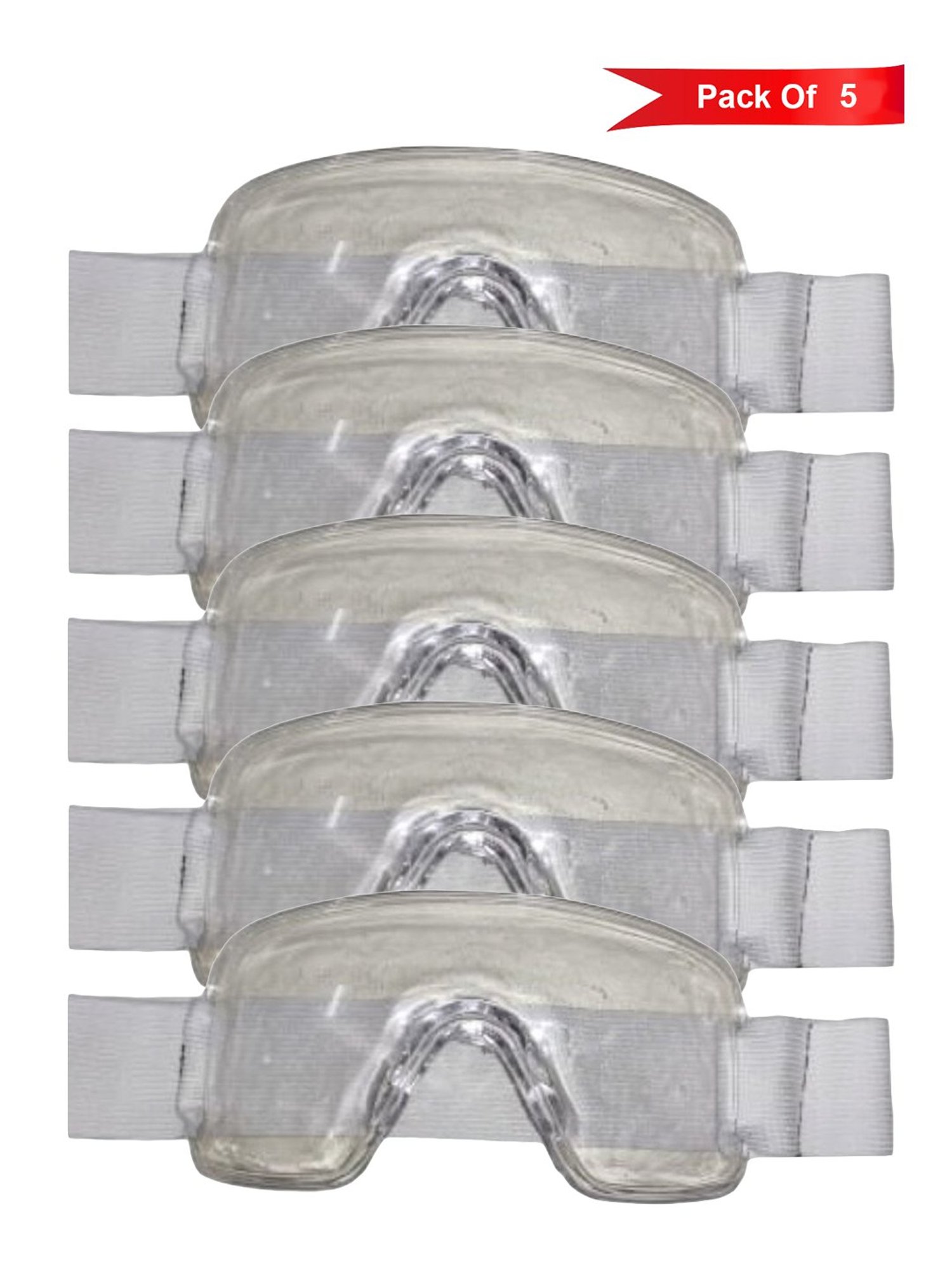 Globex Transparent Safety Eye Protectors - Pack of 5