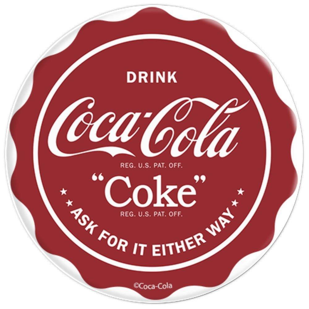Coca-Cola Drink Coke Ask For It Either Way Bottle Cap - PopSockets Grip and Stand for Phones and Tablets