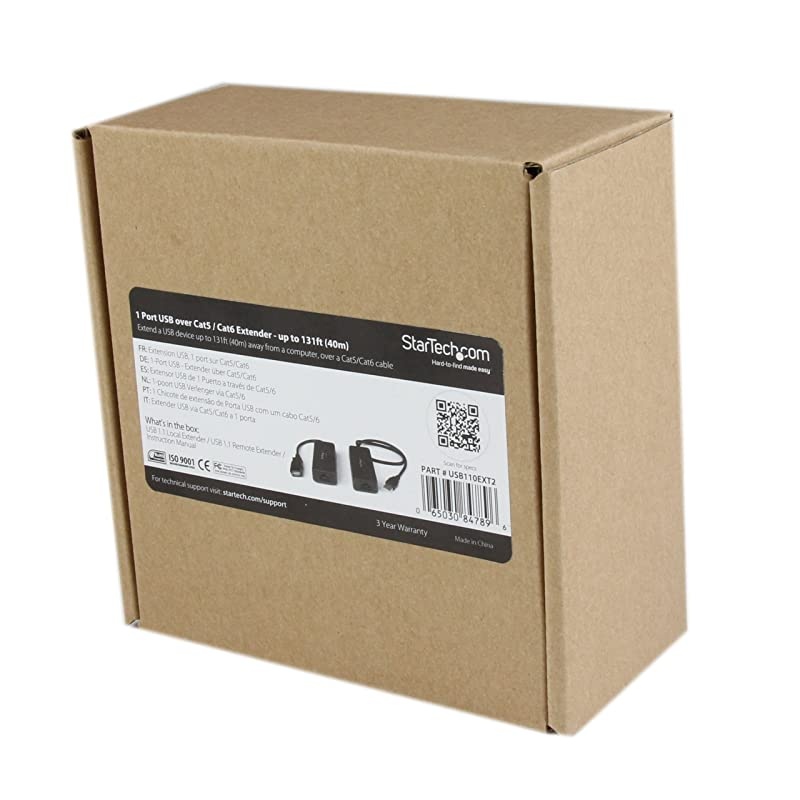 com 1Port USB 11 Extender Up to 131 ft 40 m Over Cat5Cat6 Extension Up to 12 Mbps USB 11 Ethernet Extender USB110EXT2
