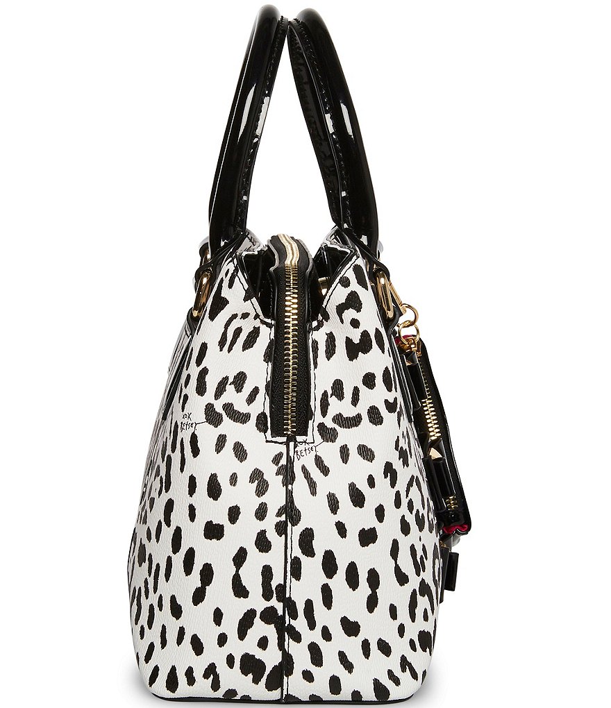 Betsey Johnson Snow Leopard Bow Satchel Bag