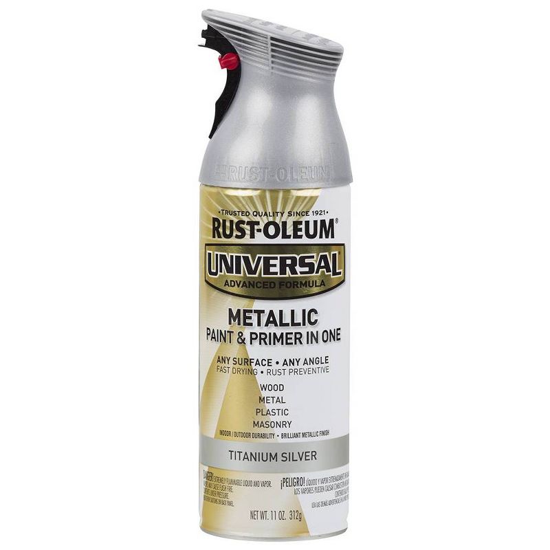 Rust-Oleum 11oz Universal Metallic Titanium Spray Paint Silver