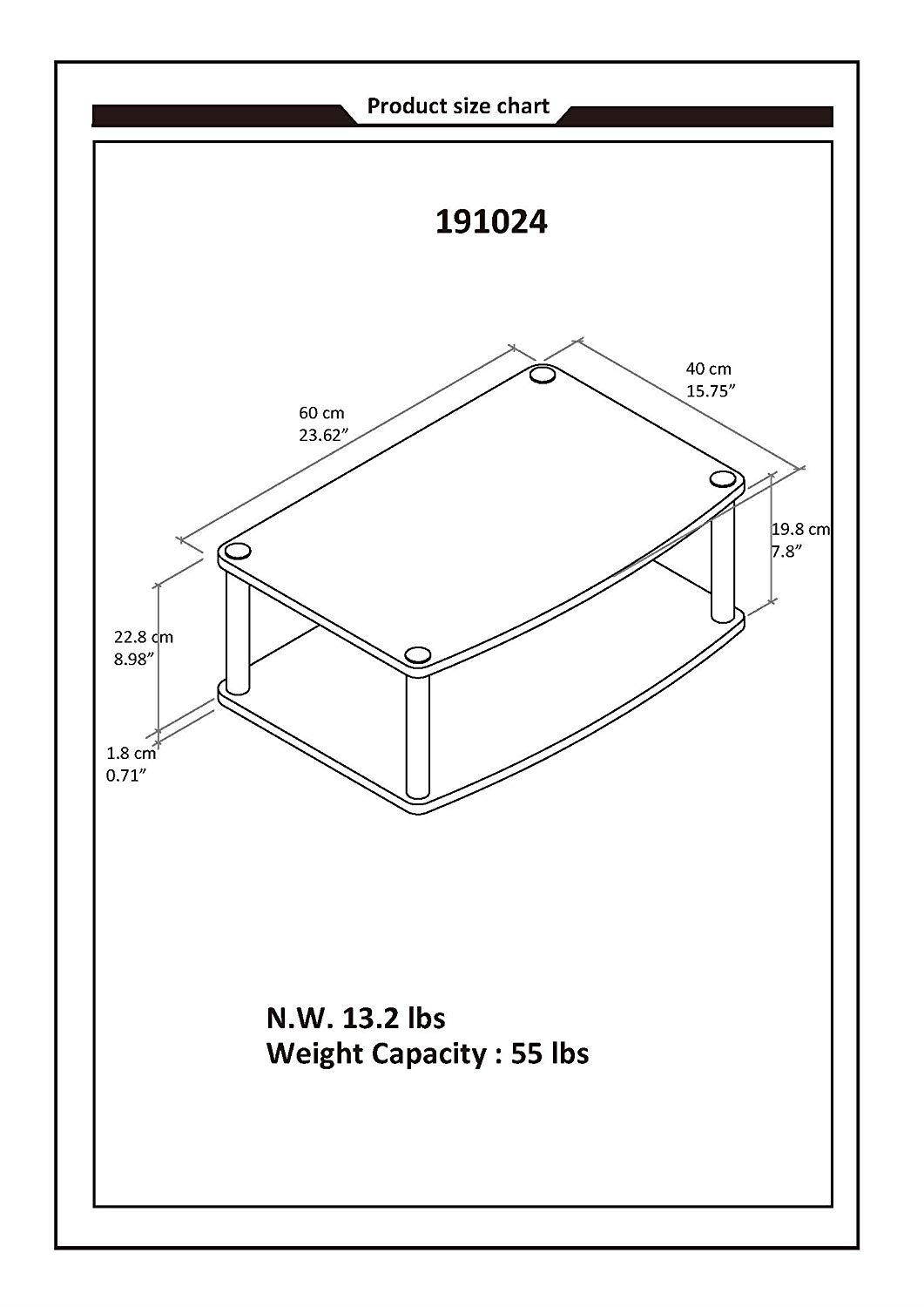 Convenience Concepts Designs-2-Go 2-Tier Swivel TV Stand