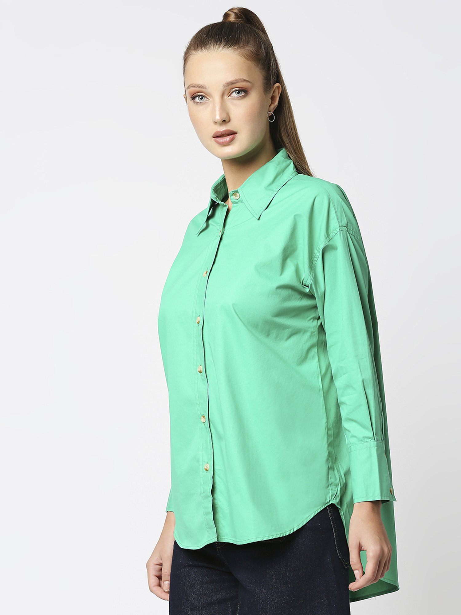 Remanika Green Pure Cotton Shirt