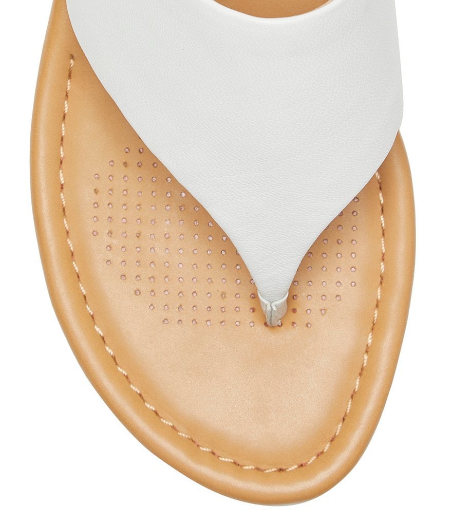 CC Corso Como Arowin Leather Thong Cork Platform Wedge Sandals