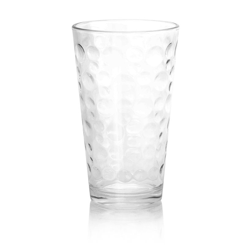 Gibson Home Great Foundations 16 Piece Tumbler and Double Old Fashioned Glass Set in Bubble Pattern