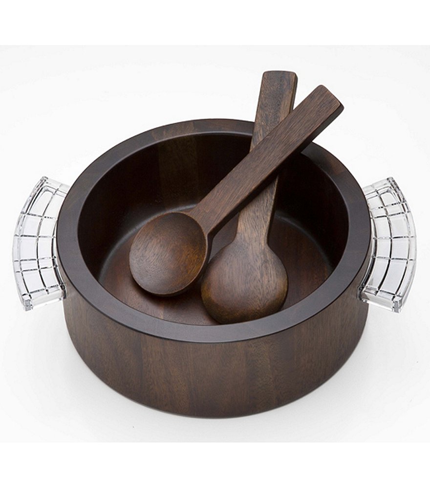 Orrefors Street Serveware Salad Bowl and Serving Utensils