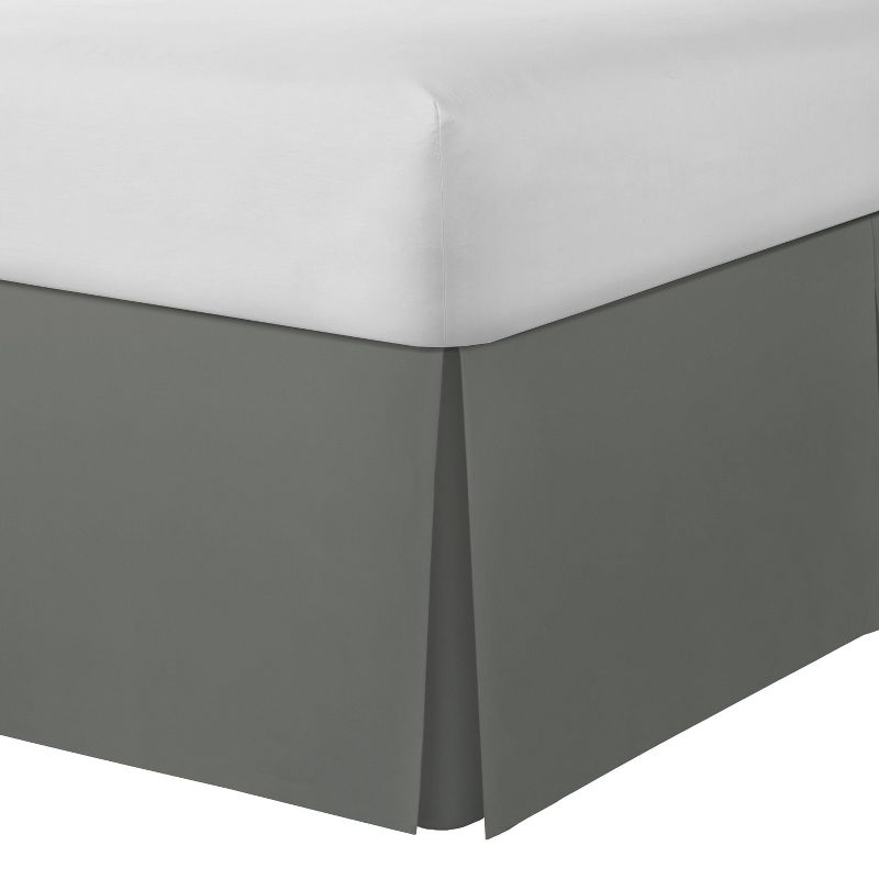 Space Maker Extra Long Twin Bed Skirt Silver Gray
