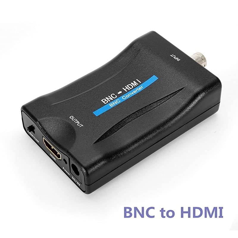 BNC to HDMI Video Converter BoxBNC Adapter with Audio for Security Cameras DVRs Supports 720P1080P Output