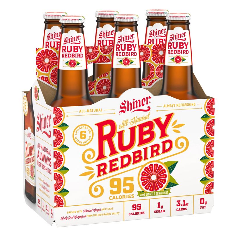 Shiner Ruby Redbird Grapefruit Beer - 6pk/12 fl oz Bottles