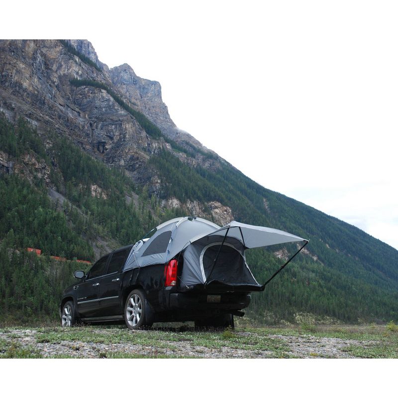Napier Sportz Avalanche Vehicle Specific Pickup Truck Bed Portable 2 Person Outdoor Camping Tent with Sun Awning and Convenient Carry Bag, Gray