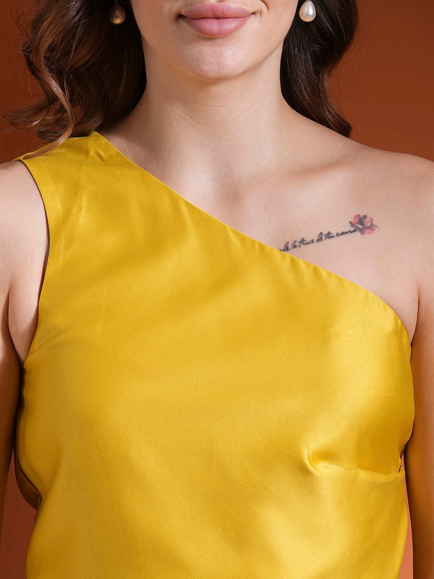 Globus Yellow Peplum Top