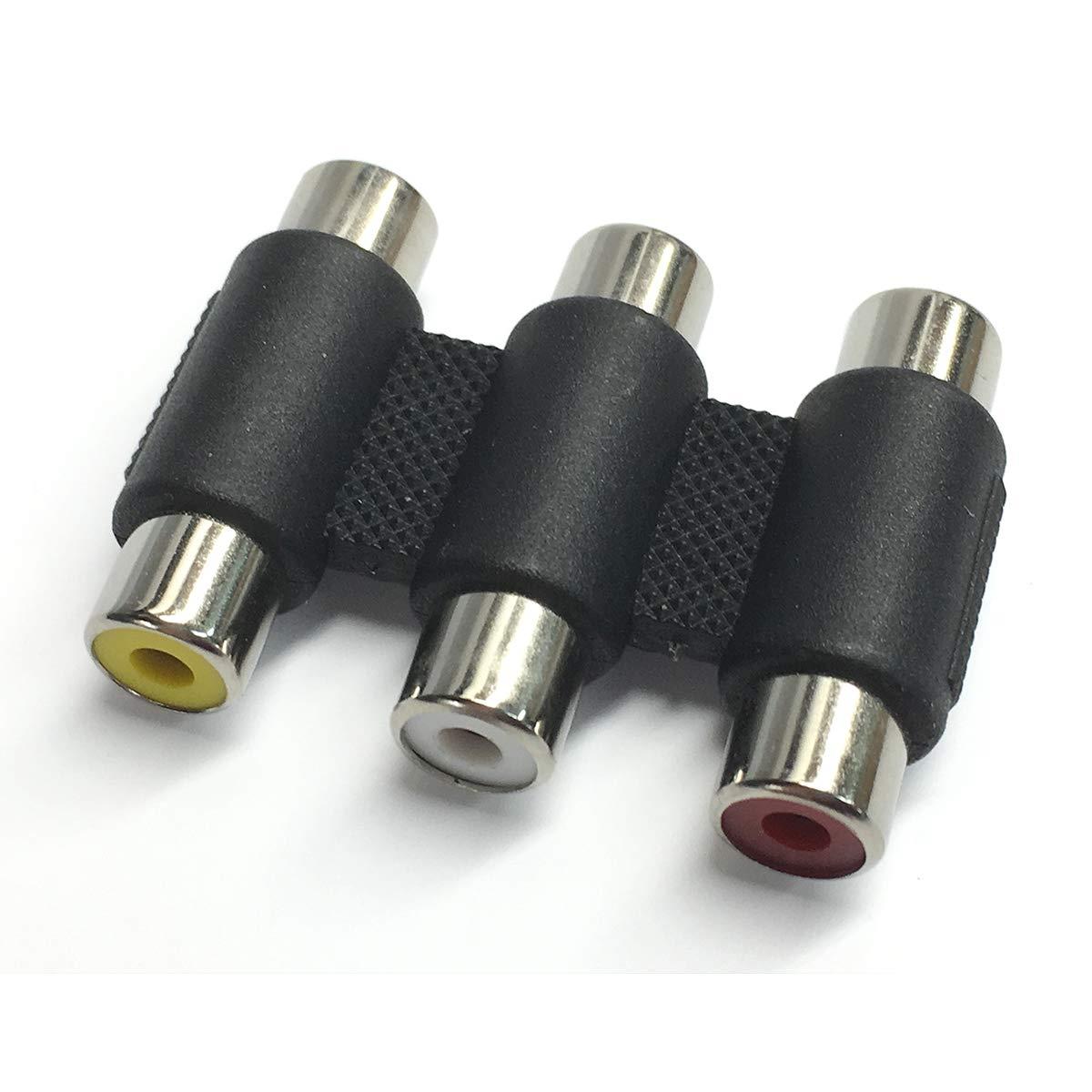 RocketBus Female RCA to Female RCA Composite A/V Audio Video Gender Changer Coupler