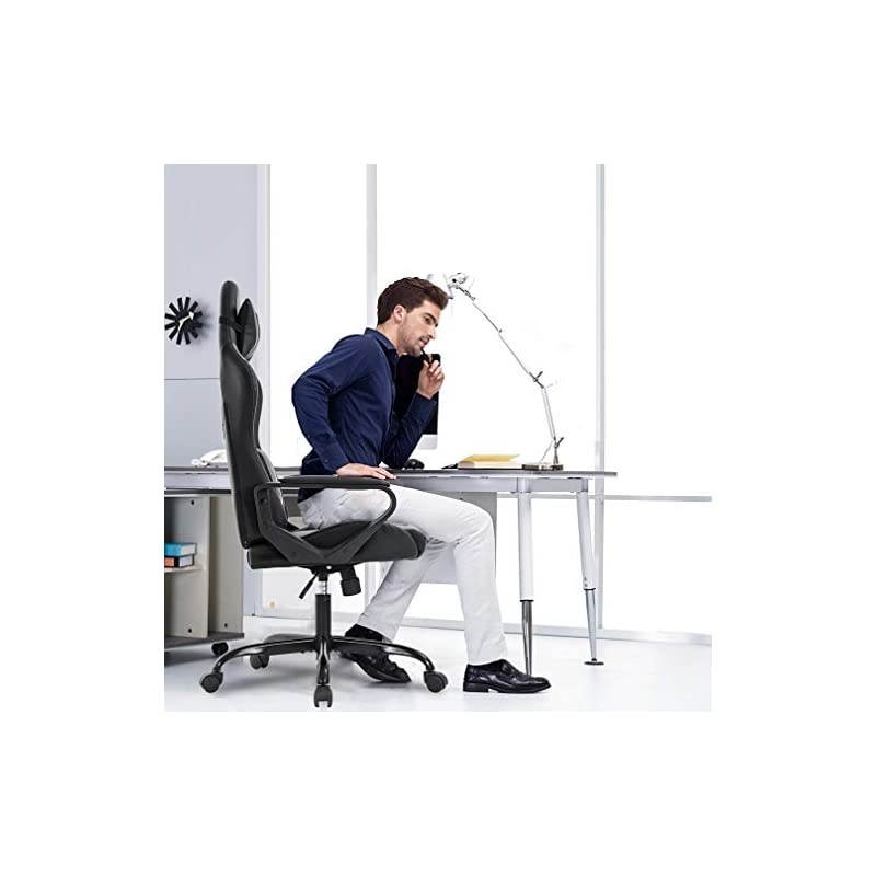 Gaming Chair Ergonomic Office Chair Cheap Desk Chair Executive Task Computer Chair Back Support Modern Executive Adjustable Arms Rolling Swivel Chair for Women, Men