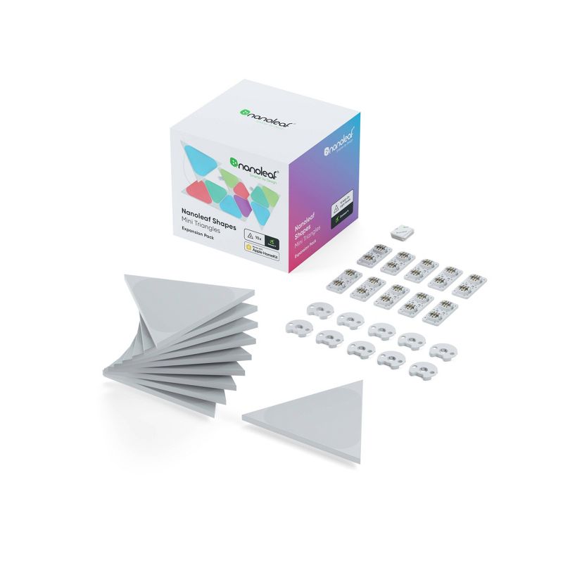 Nanoleaf 10pk Shapes Triangle Mini Expansion LED Light Kit