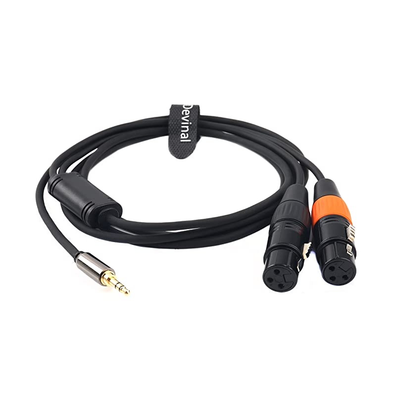 Dual XLR to 1/4 Splitter Cable, 2 XLR Female to 6.35mm TRS Stereo Audio Microphone Converter, Unbalanced Quarter inch Adapter Y Cord 6 FT/1.8m