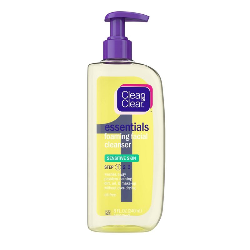 Clean & Clear Essentials Foaming Face Wash for Sensitive Skin - 8 fl oz