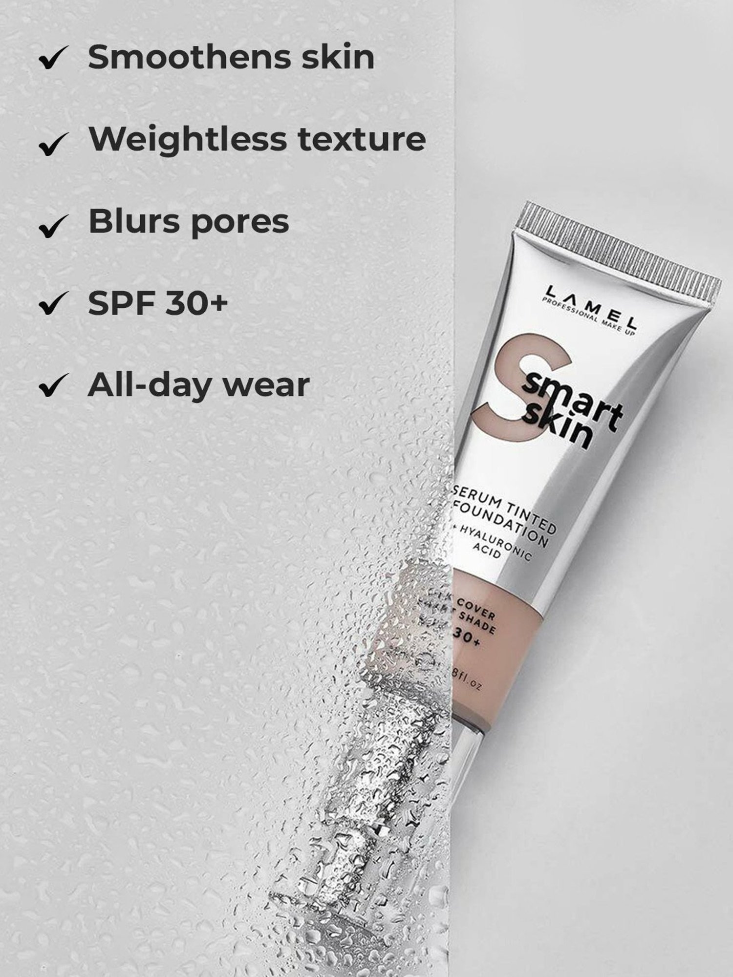 Lamel Smart Skin Serum Tinted Foundation SPF 30 + 404 Sand - 35 ml