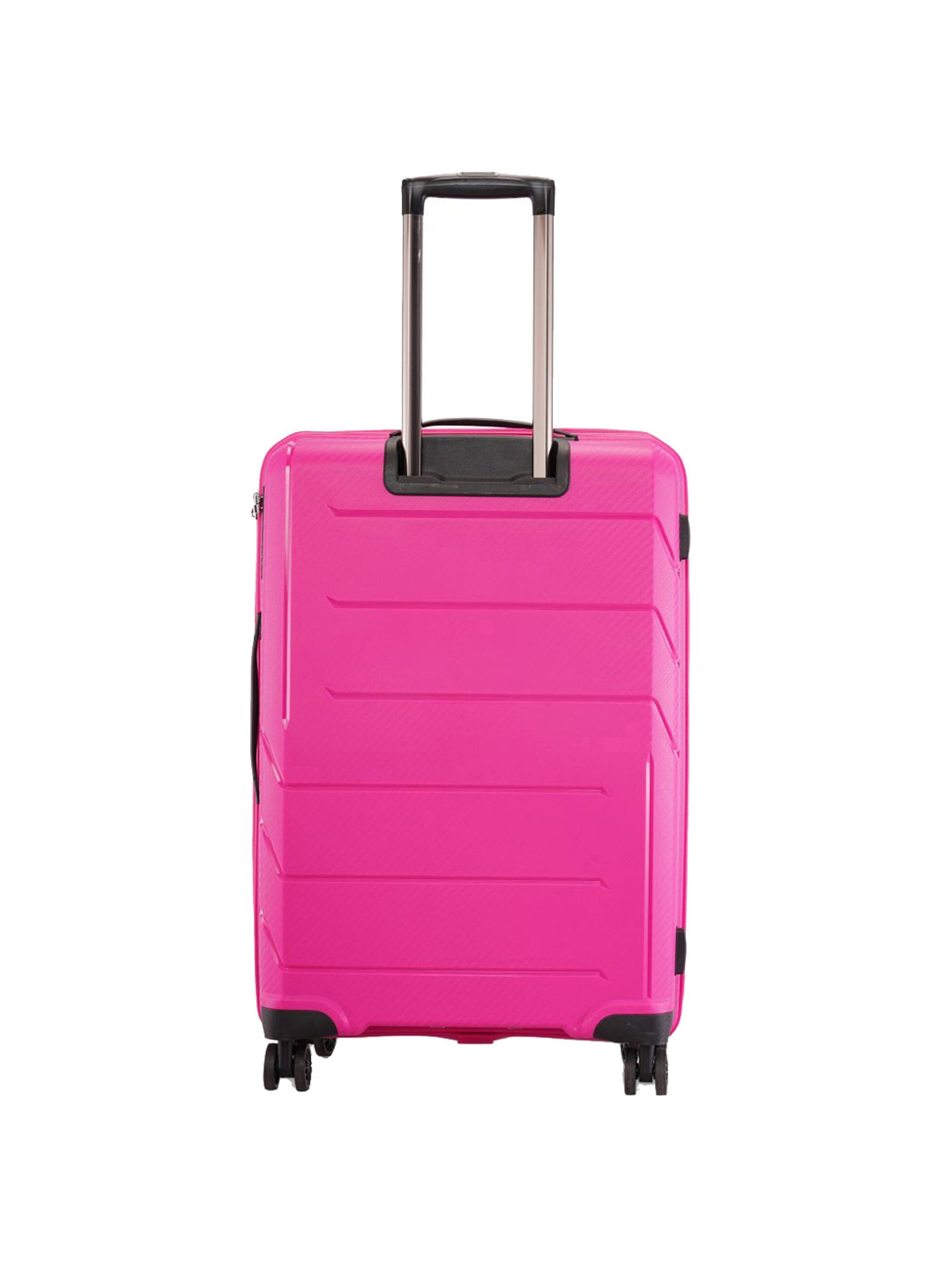 Swiss Brand Matterhorn Pink Textured Hard Medium Trolley Bag - 26 cm