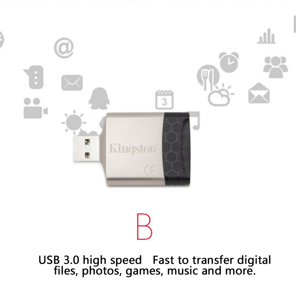 Kingston USB 3.0 Multi-function Card Reader Adapter for TF/SD/SDHC/SDXC