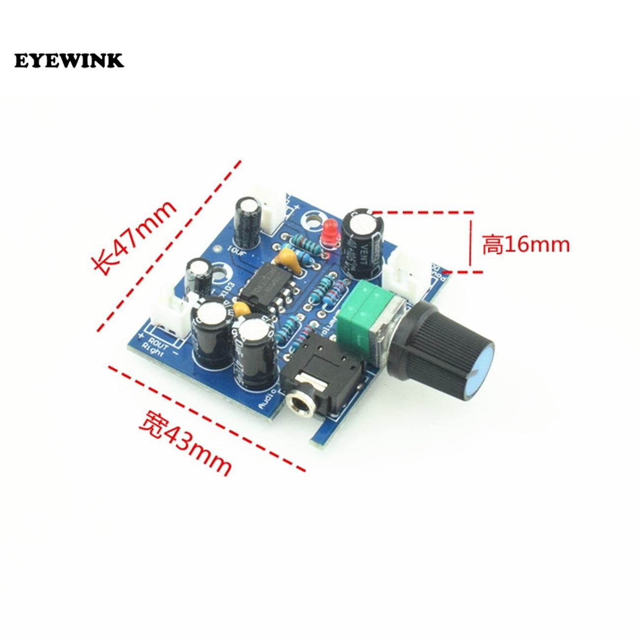 YX103TDA2822 single power supply 5V-12V dual channel low power adjustable volume power amplifier board audio module
