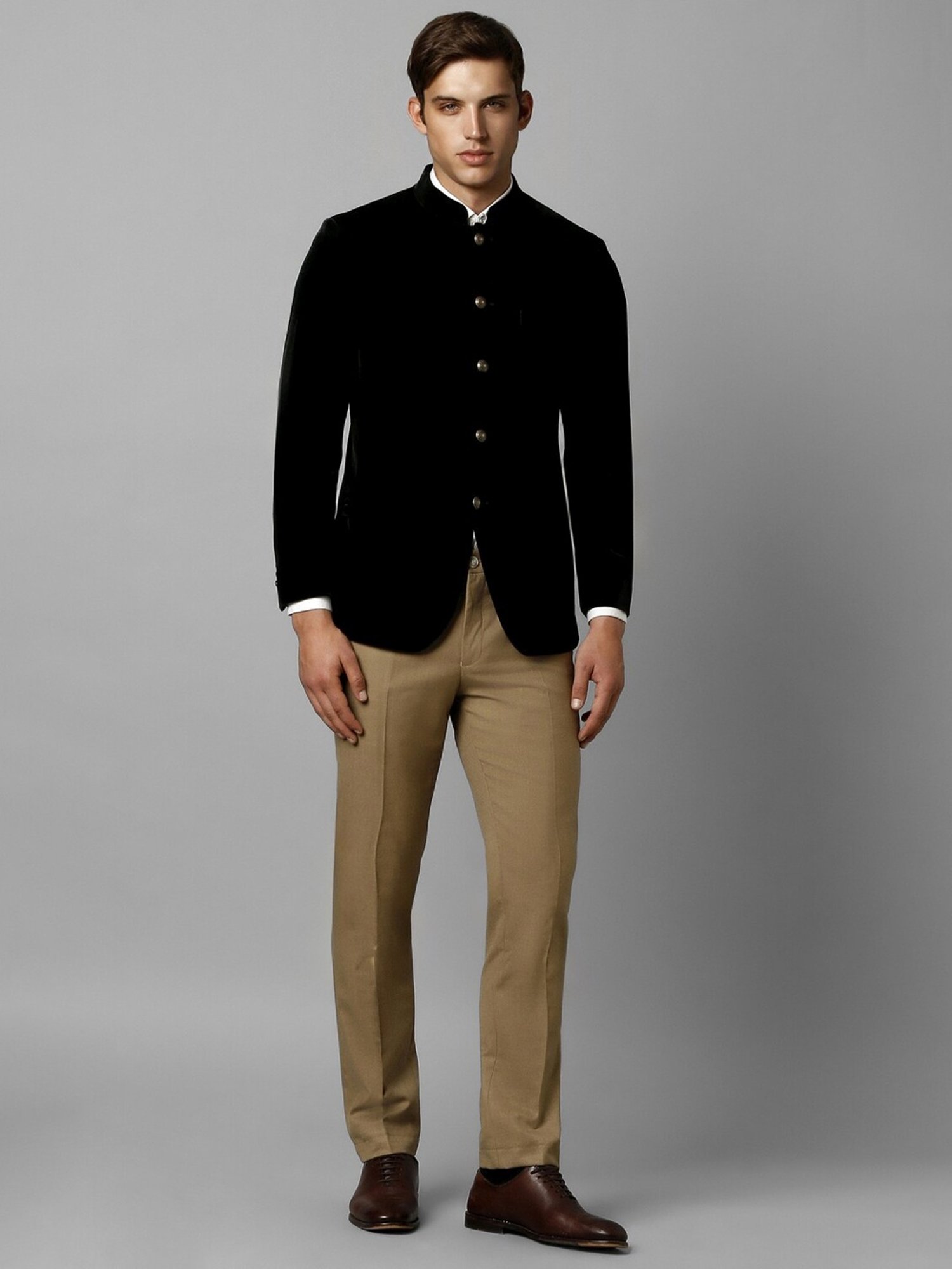 Hangup Cream Regular Fit Ethnic Blazer