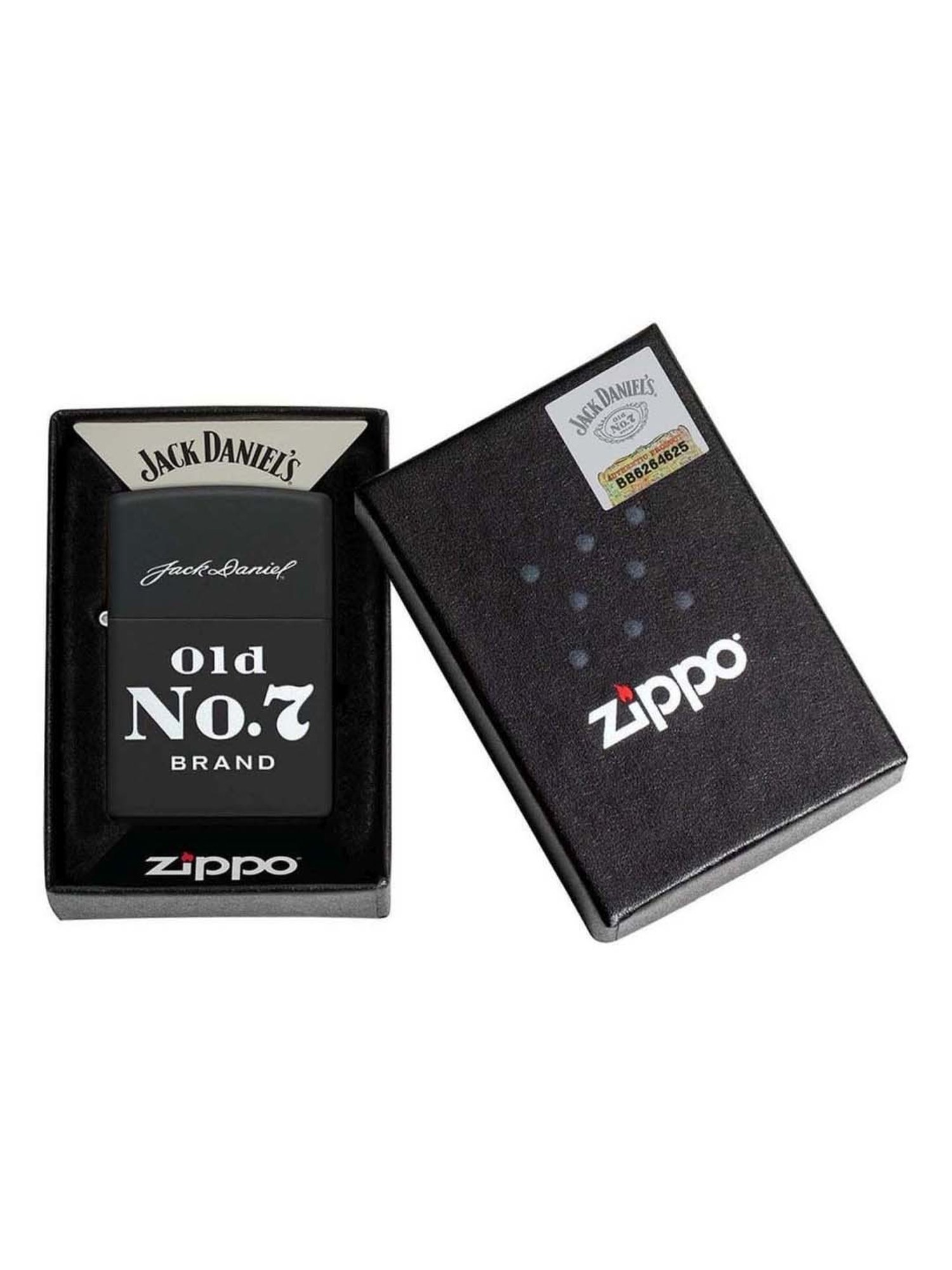 Zippo Black Brass Jack Daniels Windproof Pocket Lighter