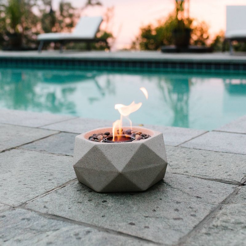 Geo Table Top Outdoor Fire Bowl - Natural - Terra Flame