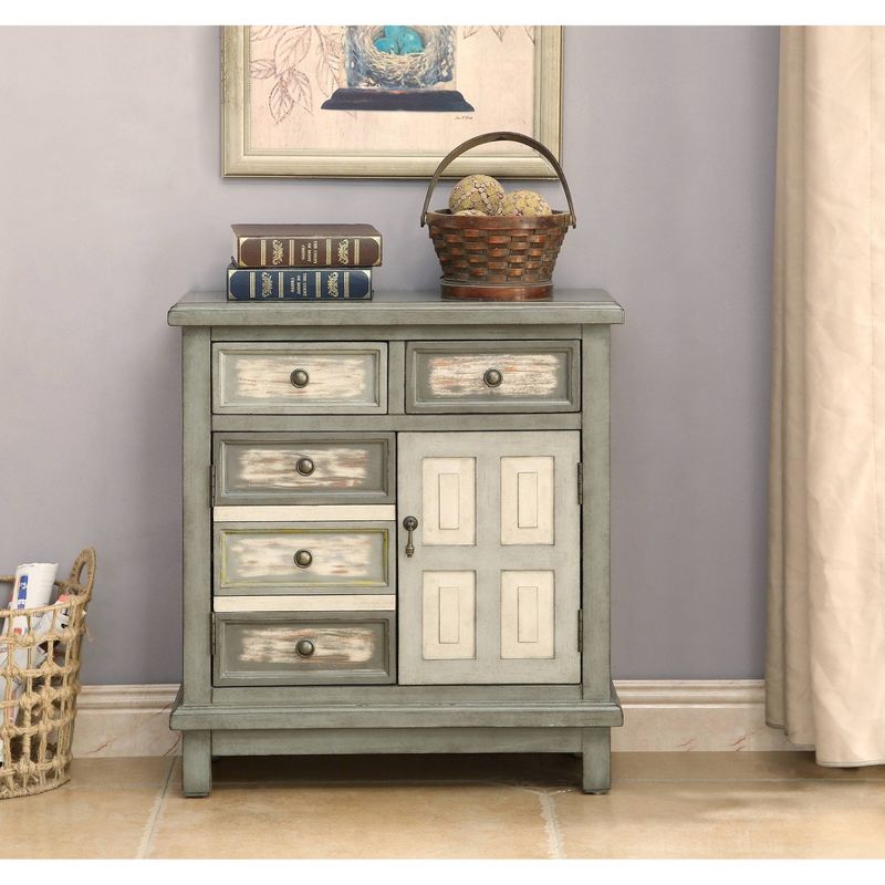Homestead 2 Drawer 2 Door Cabinet Gray - Treasure Trove Accents
