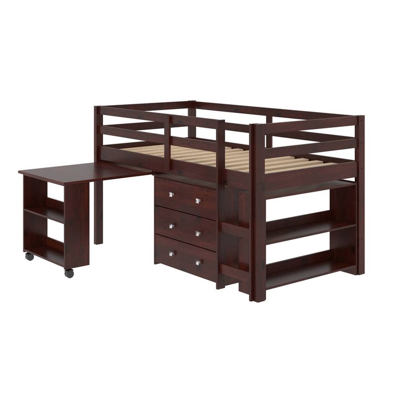 Low Loft Bed Cappuccino - Donco Kids