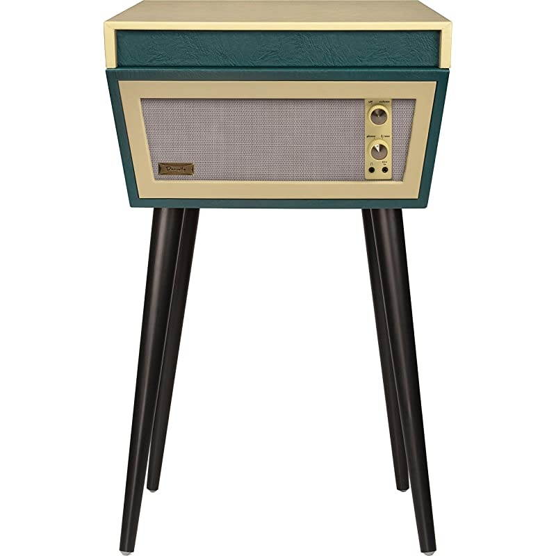 CR6231DGR Sterling Portable Turntable with AuxIn and Bluetooth Green amp Cream