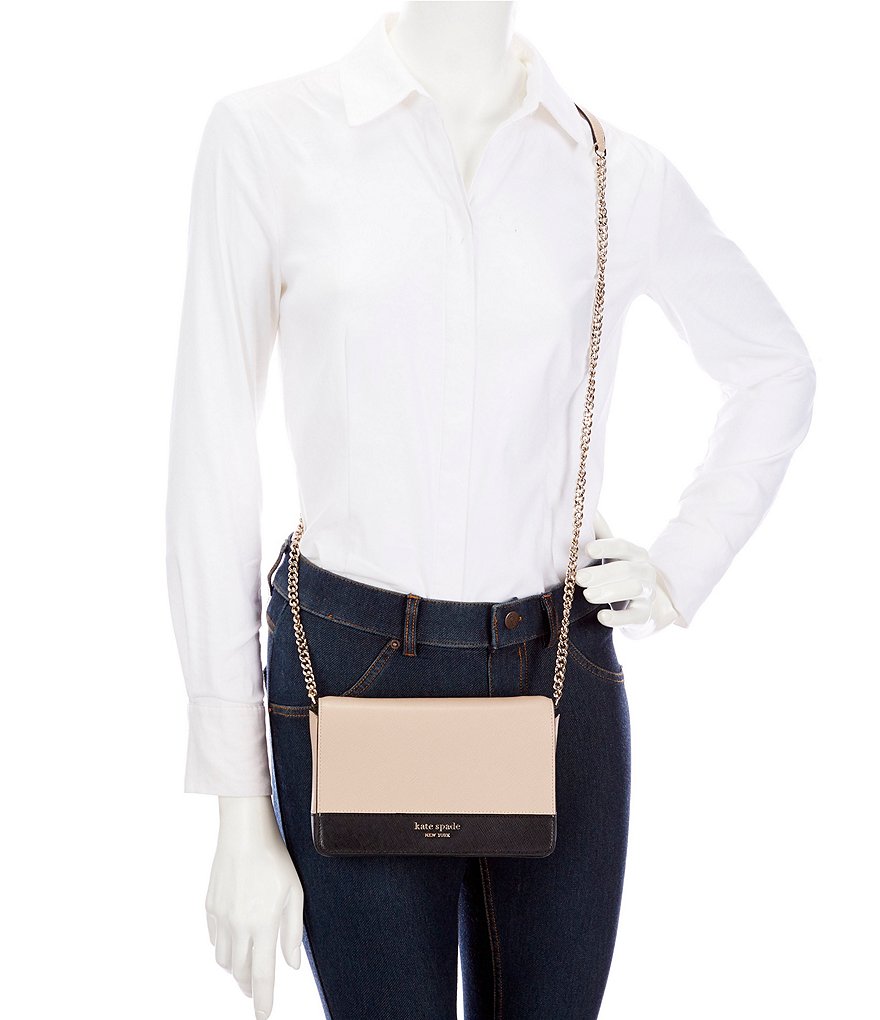 kate spade new york Spencer Colorblock Flap Snap Chain Crossbody Bag