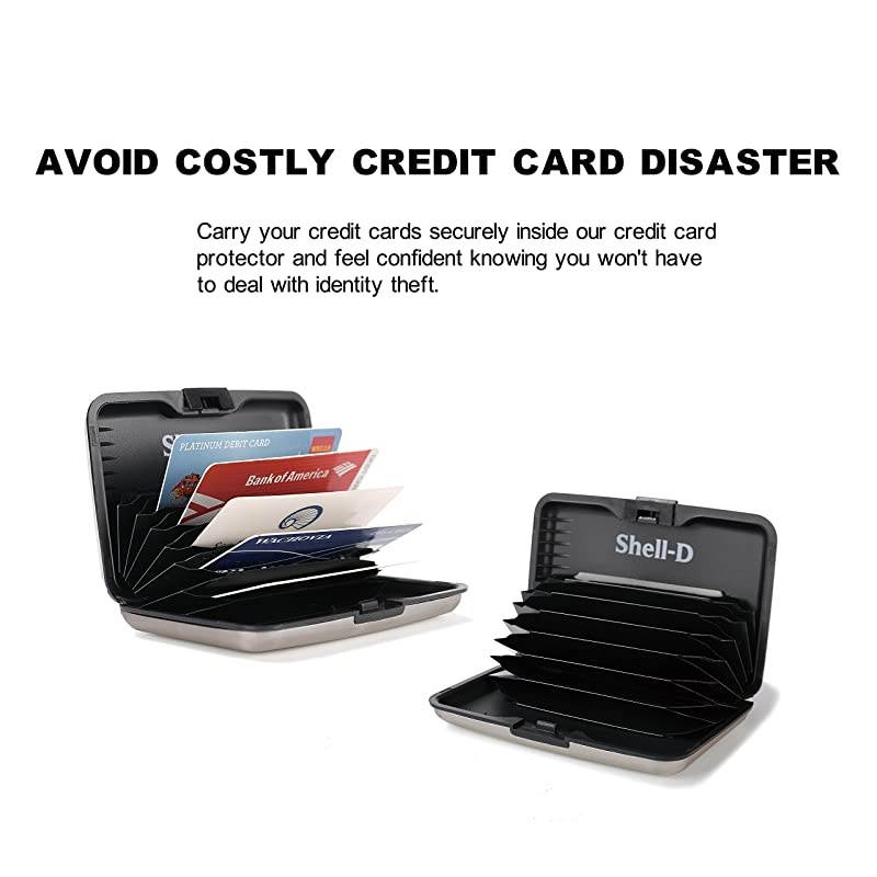 RFID Blocking Credit Card ProtectorRFID Blocking Aluminum Wallets for Women Men Card Holder for Metal ID Credit Cards Case New Upgraded