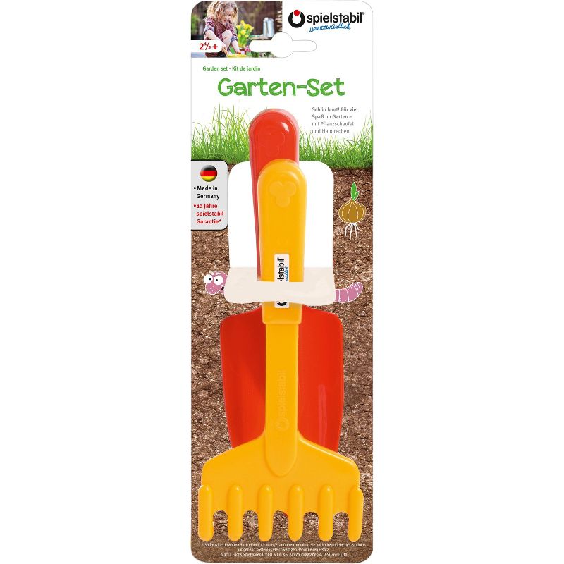 Spielstabil 2 Piece Garden Set Play Set - Includes Hand Rake & Shovel (Made in Germany)