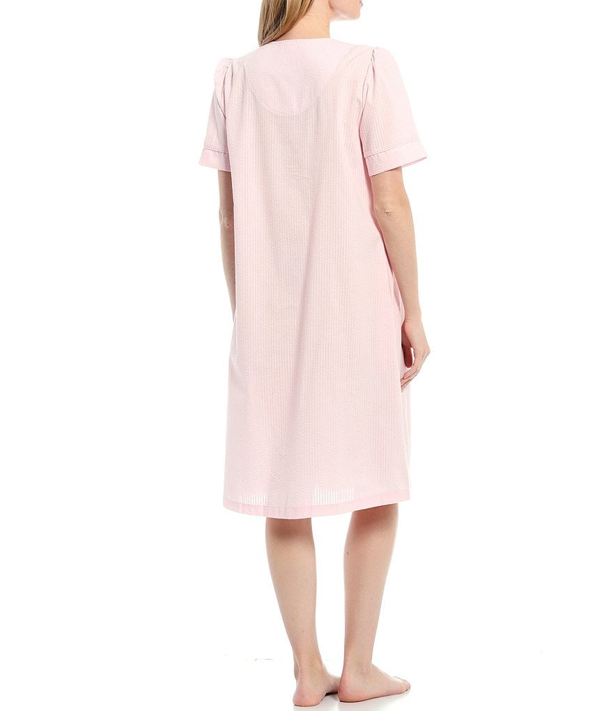 Lauren Ralph Lauren Paisley Print Satin Short Wrap Robe